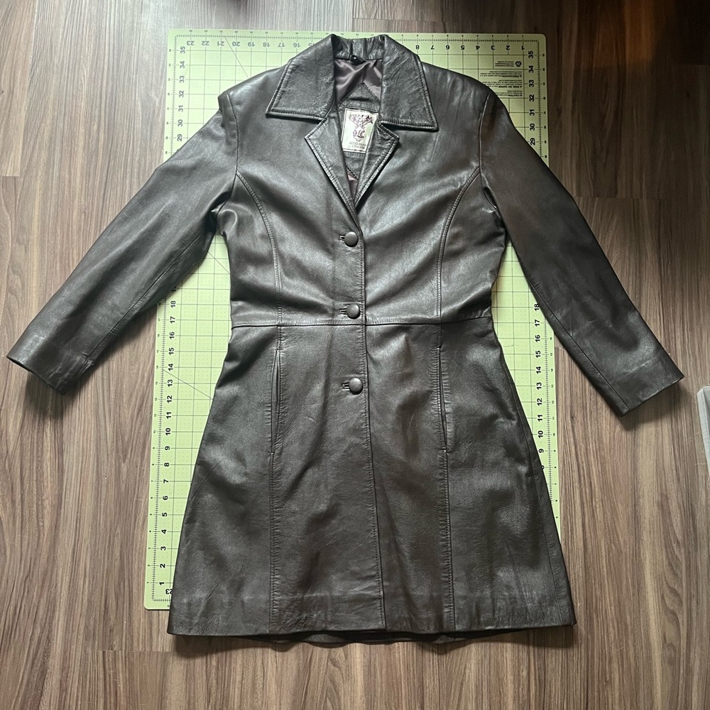Vintage Leather Long Jacket